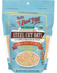 Bobs Red Mill Organic Steel Cut Oats  24 Ounce Pack of 4 Non GMO Whole Grain Vegan Kosher World Champion Oatmeal