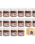 Nutella Hazelnut Spread 16 Mini Glass Jar 088 oz Set with a Sophley 3 EcoFriendly Unwrapped Wooden Taster Spoon  50Pack