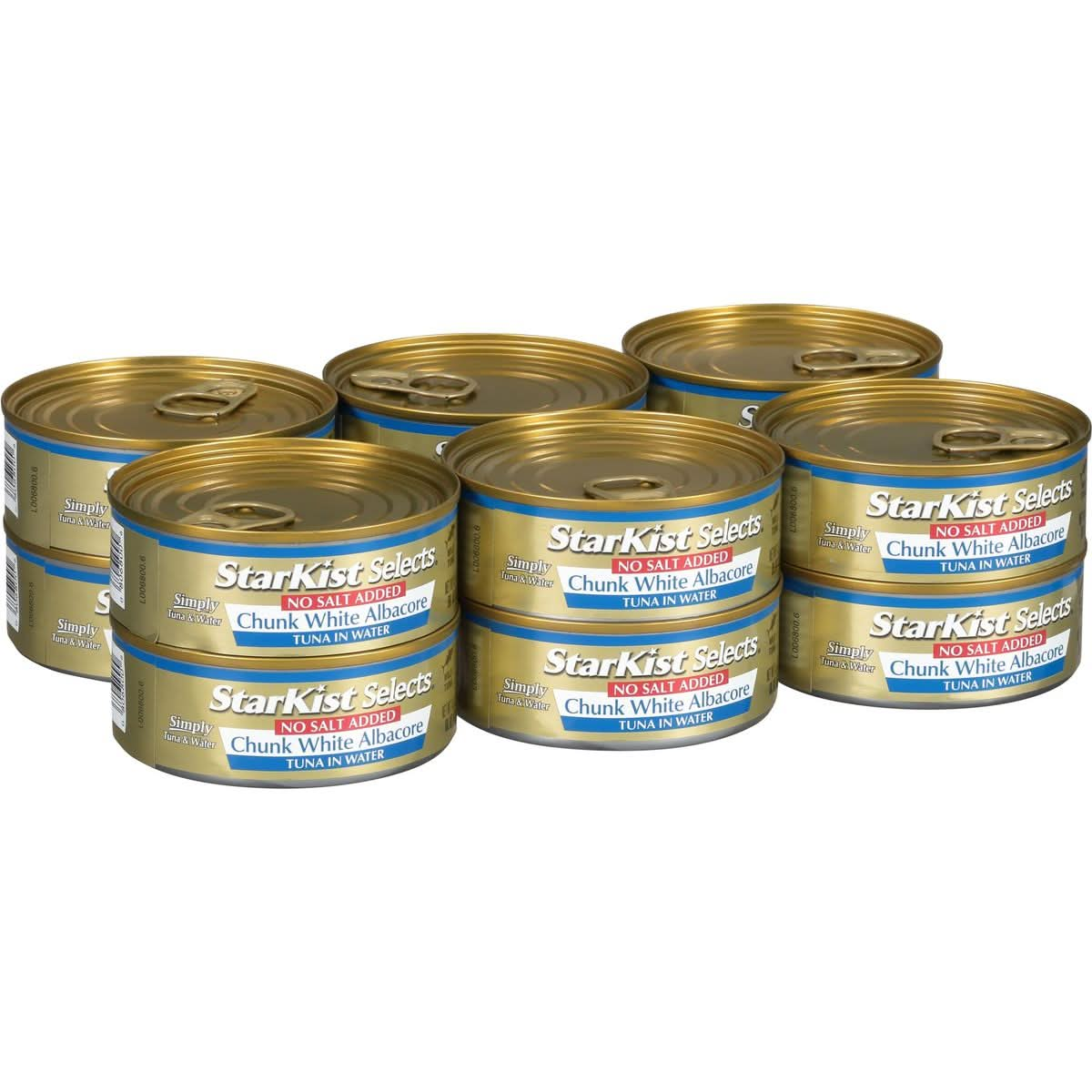 StarKist Selects No Salt Added Chunk White Albacore Tuna in Water  45 oz Can Pack of 12