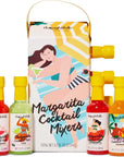 Thoughtfully Cocktails Margarita Cocktail Mixer Gift Set PreMeasured Single Serve Mixers Margarita Fruit Flavors Include Strawberry Mango Watermelon and Peach Set of 4 Contains NO Alcohol