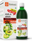 Krishnas Special Amla High Fiber Juice  1000 ml  Fresh cold pressed Amla Juice  Helps Boosts Skin and Hair Health  Helps Detox  Rich in Vitamin C  Natural Immunity Booster