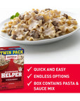 Betty Crocker Hamburger Helper Stroganoff Pasta  Creamy Sauce Mix Twin Pack 13 oz