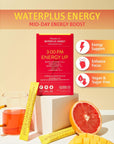 VITALBEAUTIE Waterplus+ Energy (Grapefruit & Mango, 10 Sticks) - Vegan Energy Water Mix for Mental Clarity & Revitalization by AMOREPACIFIC. Ginseng Berry, L-Arginine, Phyto Caffeine, Vitamins.