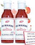 Keto Classic Ketchup by Yo Mama's Foods - Pack of (2) - No Sugar Added, Low Carb, Vegan, Gluten Free, Paleo Friendly, and Made with Whole Non-GMO Tomatoes!