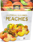 Traina Home Grown California Sun Dried Peaches  Healthy  NonGMO Natural Sweet Flavor Fruit No Sugar Added Perfect Snack In Resealable Pouch 20 Oz