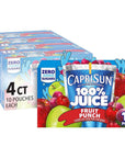 Capri Sun 100% Juice Fruit Punch Naturally Flavored - (40 ct Pack, 4 Boxes of 10 Pouches)