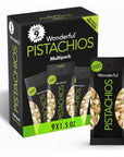 Wonderful Pistachios In Shell, Roasted and Salted Nuts, 1.5 Ounce Bag (Pack of 9), Protein Snack, On-the-Go, Individually Wrapped Healthy Snack