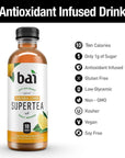 Bai Iced Tea, Tanzania Lemon - 18 Fluid Ounce Bottles - (Pack of 12)