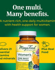 MegaFood Women's One Daily Multivitamin for Women - with Iron, B Complex, Vitamin C, Vitamin D, Biotin and More - Plus Real Food - Immune Support Supplement - Bone Health - Vegetarian - 90 Tabs