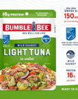 Bumble Bee Light Tuna Pouch in Water 25 oz Pouch Pack of 12  Ready to Eat Tuna Fish High Protein Keto Food and Snacks Gluten Free