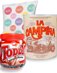 Toddy Chocolate  Leche La Campiña Venezuela Beverage Bundle Powder Drink Mix Variety Pack Instant Powdered Milk And Chocolate Powder Drink Mix Breakfast Shake with Vitamins and Proteins Instant Hot and Cold Beverage for Kids  Adults