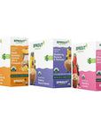 Sprout Organics, Stage 2 Variety Pack, Blueberry Banana Oatmeal, Mixed Berry Oatmeal & Peach Oatmeal with Coconunt Milk, 6+ Month Pouches, 3.5 oz (18-count)