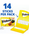 Trident Pineapple Twist Sugar Free Gum, 12 Packs of 14 Pieces (168 Total Pieces)