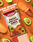 Jackson’s Sweet Potato Carolina BBQ Kettle Chips made with Premium Avocado Oil (5 oz, Pack of 12) - Allergen-friendly, Gluten Free, Peanut Free, Vegan, Paleo Friendly - Shark Tank Product