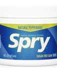 Spry Fresh Natural Xylitol Chewing Gum - Peppermint, 100 Count - Pack of 1