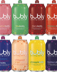 Bubly Sparkling Water Fizzy Sampler Variety 12 Fl Oz Pack of 18