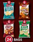 Herr's Multipack Chip Box, Assorted Flavors, Bulk Snacks - 1.5 Ounce (Pack of 24 bags)