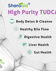 Sharoaid TUDCA Liver Support Supplements 1200 mg-Third Party Tested-High Strength Formula-Bile Salts for Liver Detox Cleanse-Vegan Capsules for Liver,Kidney,Gallbladder Health,1 Bottle-60 Capsules