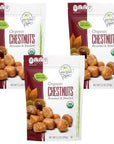 Organic Whole Peeled Roasted Chestnuts 53 oz  3 Pack  Chestnuts Peeled and Ready to Eat  Healthy GuiltFree Snack  Rich in Fiber Antioxidants Vitamins  All Natural Gluten Free Vegan  159 oz Gourmet Grove Pack of 3