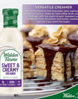 Walden Farms Sweet Cream Coffee Creamer 12 oz Bottle Fresh Flavored NonDairy Milk Substitute Natural and Organic Liquid Gluten Free and 0g Net Carbs Vegan Friendly 6 Pack Bottles