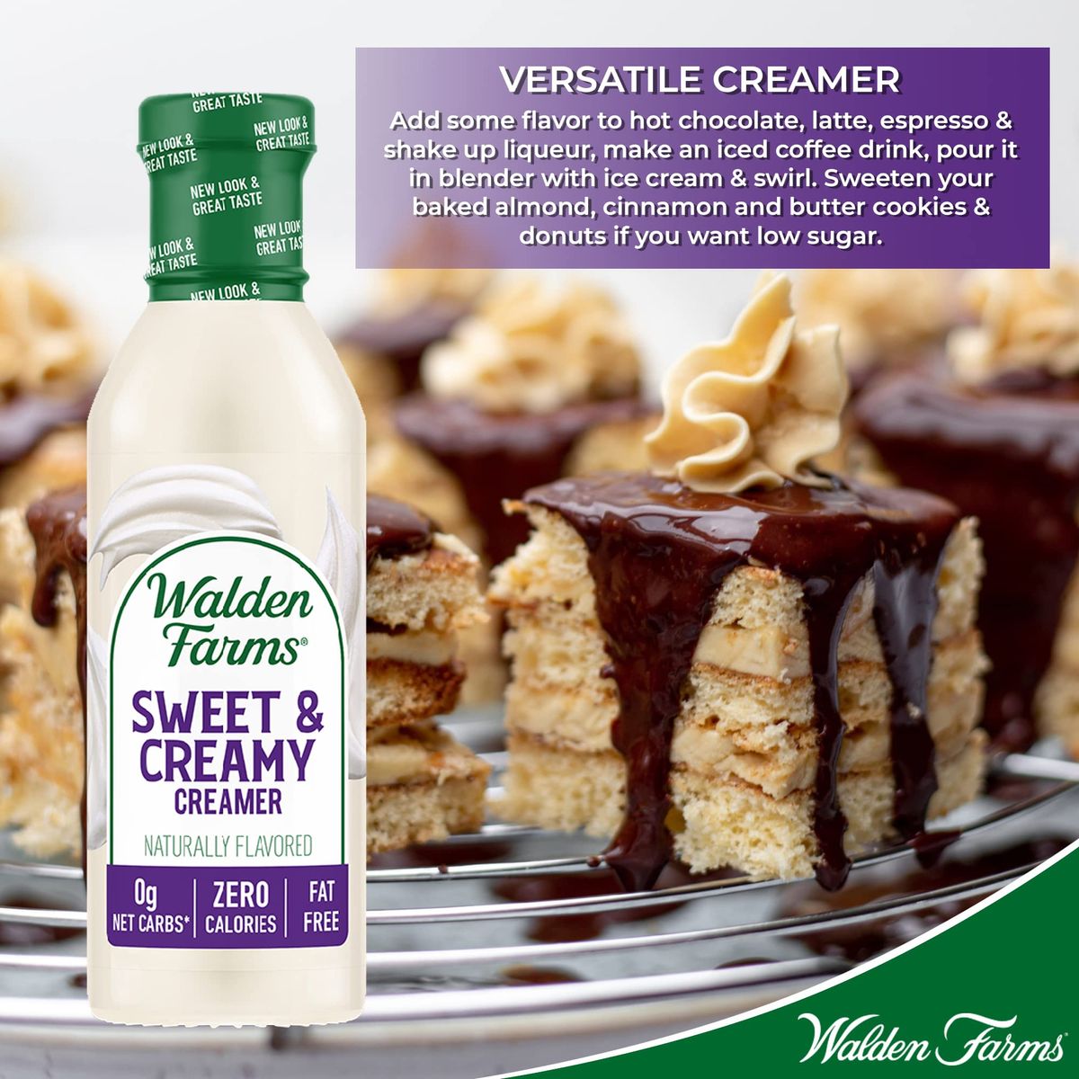 Walden Farms Sweet Cream Coffee Creamer 355ml Pack of 2