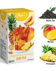 Olinda Pineapple  Mango Sweetened Iced Tea Caffeinated Brew Hot or Cold 25 Tea Bags  Pack of 1