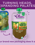 Plum Organics | Stage 2 | Organic Baby Food Meals [6+ Months] | Pear, Spinach & Pea | New Larger Size - 7.5 Ounce Pouch (Pack Of 6) Packaging May Vary