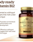 Solgar Methylcobalamin 1000 mcg, 60 Nuggets - Supports Energy Metabolism - Body-Ready, Active Form of Vitamin B12 - Vitamin B - Non GMO, Vegan, Gluten & Dairy Free, Kosher - 60 Servings