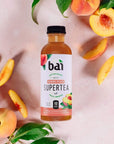 Bai Iced Tea Narino Peach Antioxidant Infused Supertea Crafted with Real Tea Black Tea White Tea 18 Fluid Ounce Bottles 12 count