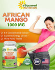 aSquared Nutrition African Mango Extract Cleanse (180 Capsules) - 4:1 Concentrated Extract - Irvingia Gabonensis Seed Fat Burner, Fast Weight Loss Diet Pills Supplements, Detox Capsules Slim Prime