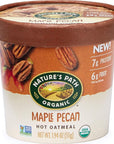 Natures Path Organic Maple Pecan Instant Oatmeal Cup NonGMO 7g Plant Based Protein with Omega3 Rich Chia Seeds 194 Ounce Pack of 12