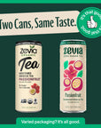 Zevia Organic Sugar Free Iced Tea Caffeine Free Hibiscus Tea Passionfruit 12 Ounces Pack of 12