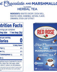 Red Rose Sweet Temptations Dessert Tea Hot Chocolate with Marshmallow Zero Carbs Zero Sugar Bursting with Flavor CaffeineFree Delicious Beverage Herbal Tea 18 Count Naturally Flavored Herbal Tea Pack of 6