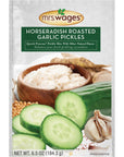 Mrs Wages Quick Process Pickle Mix Horseradish Roasted Garlic 65 Ounce Pack of 6