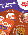 Sun Tropics Mochi Snack Bites, Thai Bird Sriracha Flavor- 3.5 oz (6 Pack)| Crispy Spicy Mochi Bites, Rice Nuggets | Mochi Puff Rice Crackers- Gluten Free & Dairy Free- No MSG Added | Asian Rice Snacks