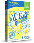 Wylers Light Singles Water Drink Mix To Go Powder Packets Lemonade 8 Count