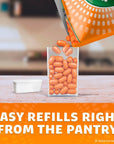 Tic Tac Resealable Refill Bag Bulk 172 Oz Orange Flavored Mints OnTheGo Refreshment Includes Empty Refillable Pack