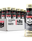 Muscle Milk Pro Advanced Nutrition Protein Shake, Intense Vanilla, 14 Fl Oz Bottle, 12 Pack, 40g Protein, 1g Sugar, 16 Vitamins & Minerals, 6g Fiber, Workout Recovery, Packaging May Vary