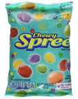 Wonka Chewy Spree Fruit Flavored Candy, No Artificial Flavors, 7 oz Reclosable Pouch (Pack of 3)