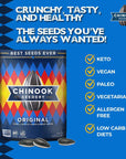 Chinook Seedery Roasted Jumbo Sunflower Seeds  Keto Snacks GlutenFree NonGMO Original Flavor 4 oz 12Pack