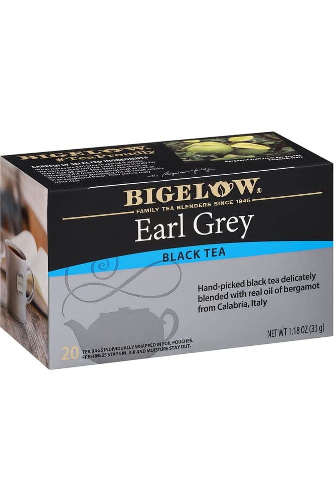 Bigelow Tea Earl Grey Tea, Caffeinated Black Tea Bags, 120 Total Tea Bags, 20 Count (Pack of 6)