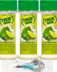 True Lime Crystalized Lime Shaker 229 oz Pack of 3 with By The Cup Stainless Steel Measuring Spoons