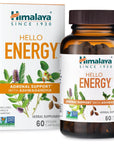 Himalaya Hello Energy Herbal Supplement with Ashwagandha, Amla, Haritaki, Daily Energy Support, Positivity, Metabolism, Caffeine Free, Gluten Free, Non-GMO, Vegan, 60 Capsules, 30 Day Supply