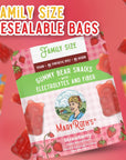 MaryRuths Gummy Bears Snacks  Delicious Gummies with Electrolytes and Fiber  Gummy Candy Made with Organic Cane Sugar  Strawberry  Vegan Pectin Based  Family Size  240g