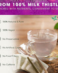 FreshDrinkUS Premium 135 Milk Thistle Tea Bags 100 Natural  Pure from Milk Thistle Seeds Milk Thistle Seed Herbal Tea Milk Thistle Seed Tea Made with Natural Material Tea Bags No Sugar No Caffeine No Gluten Vegan