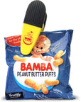 Osem Gratify Bamba Peanut Butter Snacks Bundle With Bag Clip  All Natural Peanut Butter Corn Puffs Snacks 24 ct 07oz bags and Bamba Bag Clip