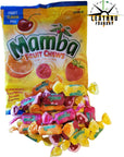 MAMBA FRUIT CHEWS  TROPICS Assorted Candy  Chewy candy that is Full of Great Flavors Individually Wrapped and Fresh 352oz Bags  4 packaged by Leathnu Foundry