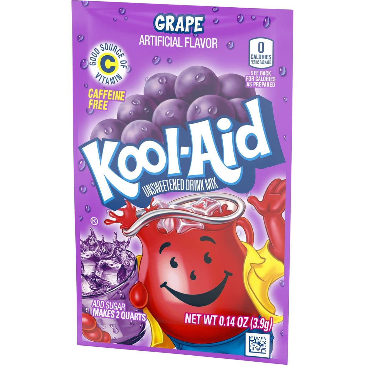 KoolAid 14 Oz Soft DrinkPowdered Unsweetened Grape 48 Count Pack of 4