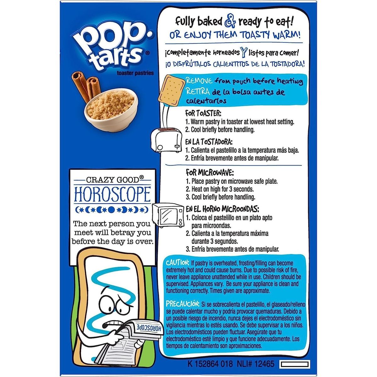 Pop Tarts Toaster Pastries Unfrosted Brown Sugar Cinnamon 8 ea Pack of 2