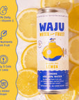 Natural Lemon Sparkling Water  Direct from Fruit Hydration No Added Sugar Low Calorie Drink Antioxidant  Vitamin Rich Organic Bubbly EcoFriendly Alternative to Flavored Water or Seltzer Water by WAJU 12oz Cans 12Pack